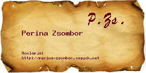 Perina Zsombor névjegykártya